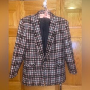 Pink Plaid Blazer